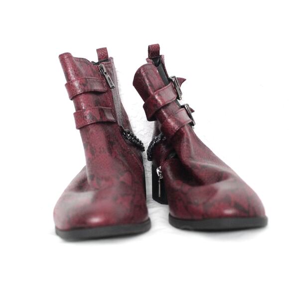 Reaction Kenneth Cole Salt Biker Chain Chelsea Boot Size 8.5 Buckle - Picture 2 of 6